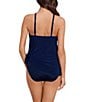 Color:Navy Blue - Image 2 - Solid Parker One Piece Swim Dress