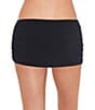 Color:Black - Image 2 - Solids Shirred Swim Skirt