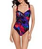 Color:Multi - Image 1 - Summer Lovin Nico Printed Sweetheart Halter Neck One Piece Swimsuit
