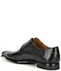 Color:Grey - Image 3 - Men's Crosley Monk Strap Ostrich Stamped Leather Dress Shoes