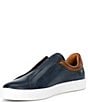 Color:Navy - Image 4 - Men's Fiore Leather Slip-On Dress Sneakers