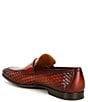 Color:Cognac - Image 3 - Men's Shayne Leather Woven Penny Loafers
