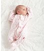 Color:Pink - Image 3 - Baby Girls Preemie-9 Months Long-Sleeve Jolie Giraffe Footie Coverall