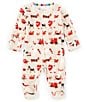 Color:Natural - Image 1 - Baby Newborn-9 Months Long Sleeve I Chews You Footed Coverall