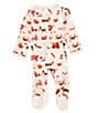 Color:Natural - Image 2 - Baby Newborn-9 Months Long Sleeve I Chews You Footed Coverall