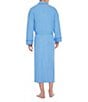 Color:Light Blue - Image 2 - Long Sleeve Kimono Style Waffle Knit Robe