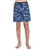 Color:Navy - Image 1 - Sea Change Print 8#double; Inseam Lounge Shorts