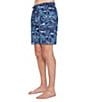 Color:Navy - Image 3 - Sea Change Print 8#double; Inseam Lounge Shorts