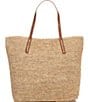 Color:Natural - Image 1 - Portland Raffia Straw Tote Bag