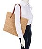 Color:Natural - Image 4 - Portland Raffia Straw Tote Bag