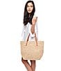 Color:Natural - Image 5 - Portland Raffia Straw Tote Bag