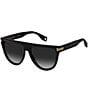 Marc Jacobs MARC639S Rectangle Sunglasses, Color:Black - Image 1