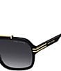 Marc Jacobs Unisex 840/S 60mm Rectangle Sunglasses, Color:Black Gold - Image 3
