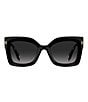 Color:Black - Image 2 - Women's 1073S Square Cat Eye Sunglasses