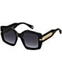 Marc Jacobs Women's 1109/S 53mm Square Sunglasses, Color:Black - Image 1
