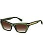 Marc Jacobs Women's 1112/S 54mm Transparent Rectangle Sunglasses, Color:Green - Image 1