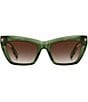 Marc Jacobs Women's 1112/S 54mm Transparent Rectangle Sunglasses, Color:Green - Image 2
