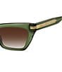 Marc Jacobs Women's 1112/S 54mm Transparent Rectangle Sunglasses, Color:Green - Image 3