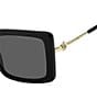 Color:Black - Image 2 - Women's 54mm Square Sunglasses