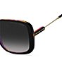 Color:Black - Image 2 - Women's 57mm Square Sunglasses
