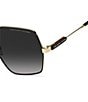 Color:Gold Black - Image 2 - Women's 59mm Square Sunglasses