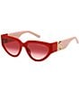 Color:Red Pink - Image 1 - Women's 645S Oval Sunglasses