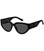 Color:Black - Image 1 - Women's 645S Oval Sunglasses