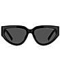 Color:Black - Image 2 - Women's 645S Oval Sunglasses