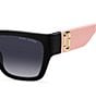 Marc Jacobs Women's 646/S 57mm Rectangle Sunglasses, Color:Black Pink - Image 3