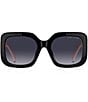 Marc Jacobs Women's 647/S 53mm Rectangle Sunglasses, Color:Black/Pink - Image 2