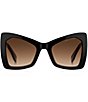 Marc Jacobs Women's 761/S 52mm Butterfly Statement Sunglasses, Color:Black - Image 2