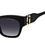 Marc Jacobs Women's 762/S 54mm Rectangle Sunglasses, Color:Black - Image 3