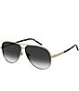 Marc Jacobs Women's 765/S 61mm Aviator Sunglasses, Color:Gold Black - Image 1