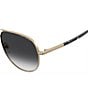 Marc Jacobs Women's 765/S 61mm Aviator Sunglasses, Color:Gold Black - Image 3