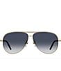 Marc Jacobs Women's 765/S 61mm Aviator Sunglasses, Color:Gold - Image 2