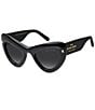 Marc Jacobs Women's 798/S 48mm Statement Cat Eye Sunglasses, Color:Crystal Black - Image 1