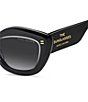 Marc Jacobs Women's 800/S 52mm Rectangle Sunglasses, Color:Crystal Black - Image 3