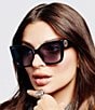 Marc Jacobs Women's 811/S 54mm Square Sunglasses, Color:Black - Image 4