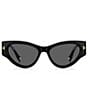 Color:Black - Image 2 - Women's Icon 53mm Cat Eye Sunglasses