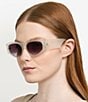 Marc Jacobs Women's MARC 803/S 56mm Cat Eye Sunglasses, Color:Matte Crystal - Image 3