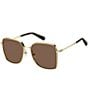 Marc Jacobs Women's MARC 829/S 58mm Square Sunglasses, Color:Gold Brown - Image 1