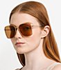 Marc Jacobs Women's MARC 829/S 58mm Square Sunglasses, Color:Gold Brown - Image 3