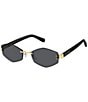 Marc Jacobs Women's Marc496/S Air 57mm Geometric Sunglasses, Color:Gold Black - Image 2