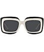 Marc Jacobs Women's Marc850/S 54mm Rectangle Sunglasses, Color:White Black - Image 2