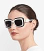 Marc Jacobs Women's Marc850/S 54mm Rectangle Sunglasses, Color:White Black - Image 4