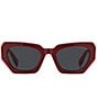 Marc Jacobs Women's Marc851/S 52mm Rectangle Sunglasses, Color:Burgundy Fuchsia - Image 2