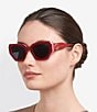 Marc Jacobs Women's Marc851/S 52mm Rectangle Sunglasses, Color:Burgundy Fuchsia - Image 4