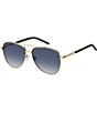 Marc Jacobs Women's Marc865/S 59mm Aviator Sunglasses, Color:Gold Black - Image 1