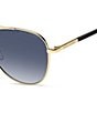 Marc Jacobs Women's Marc865/S 59mm Aviator Sunglasses, Color:Gold Black - Image 3