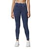 Color:Navy - Image 1 - Marc New York Knit Denim Look Wide Waistband Jeggings